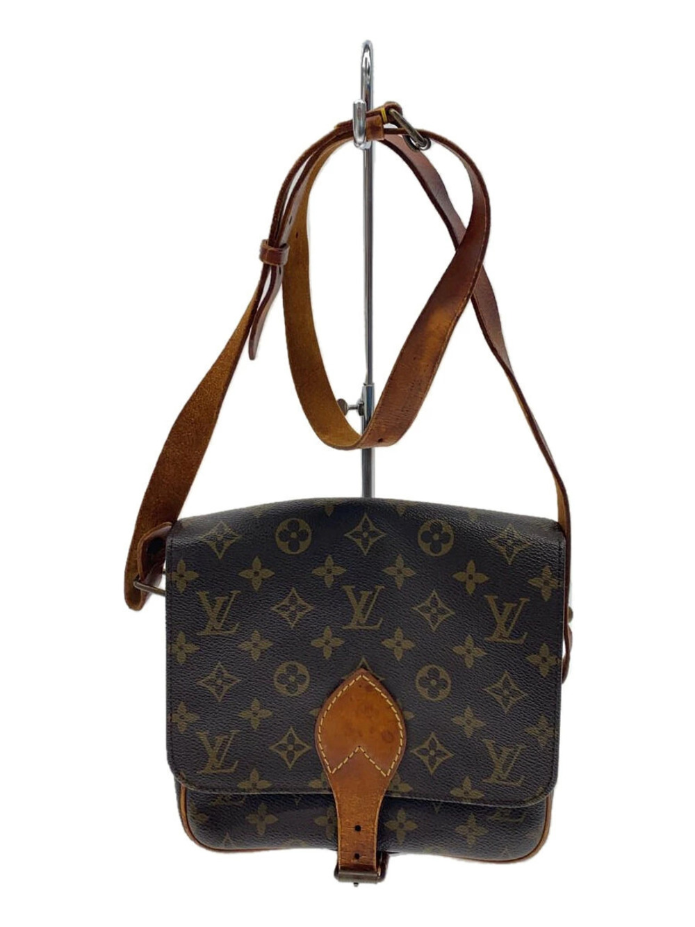 Louis Vuitton Shoulder Bag Vinyl Brown Cartouchiere Monogram Canvas
